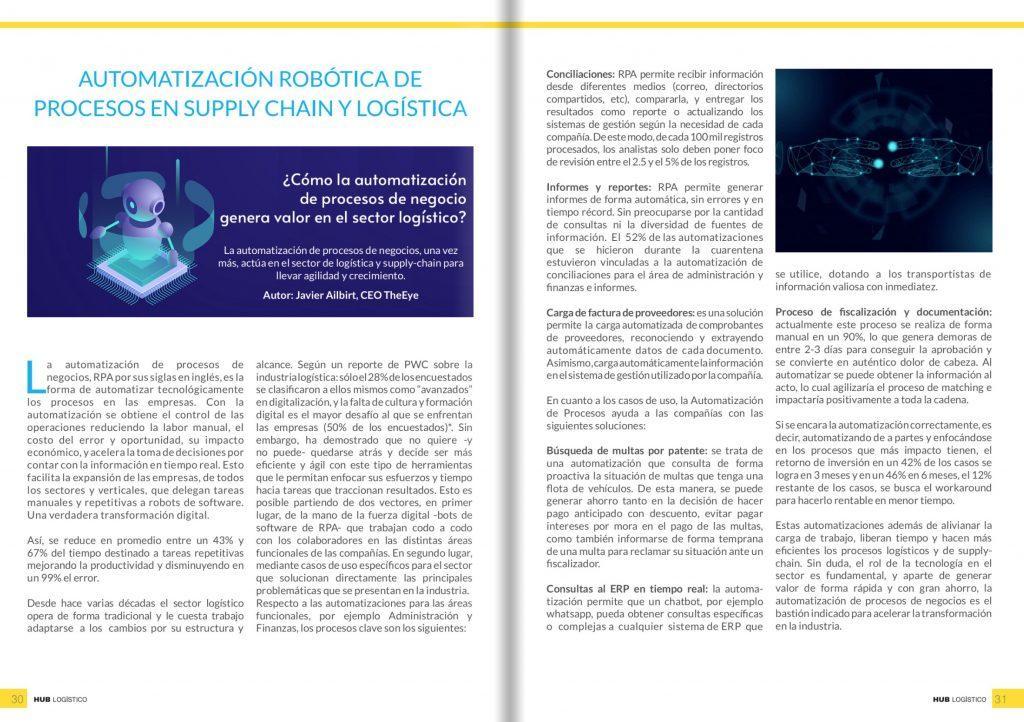 Automatización robótica de procesos en supply chain y logística